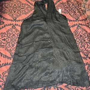 VENUS Textured Black Dress